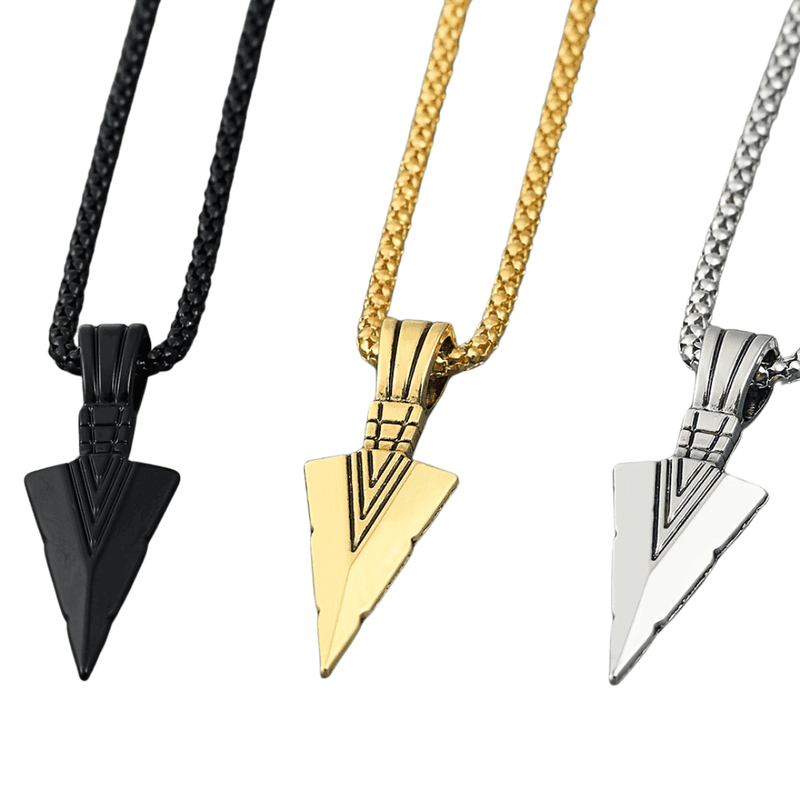 3 por 1 Colar Arrowhead – Pingente de Flecha Viking